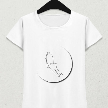 Minimalist Kedi Tişört