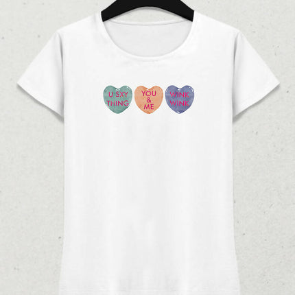 Valentine's II, Kalpli Slogan Kadın Tişört