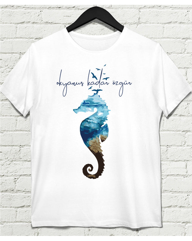 Denizatı Beyaz Tişört - basmatik.com