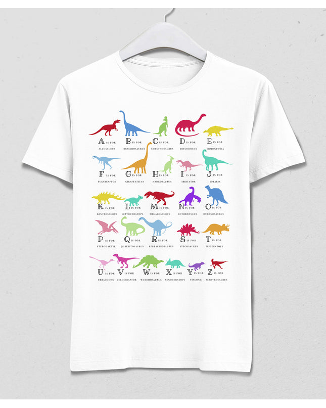 Dinosaur Alphabet erkek tişört - basmatik.com