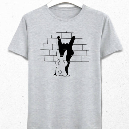 Rabbit Shadow - Tavşan Gölge Oyunu Erkek Tişört - basmatik.com