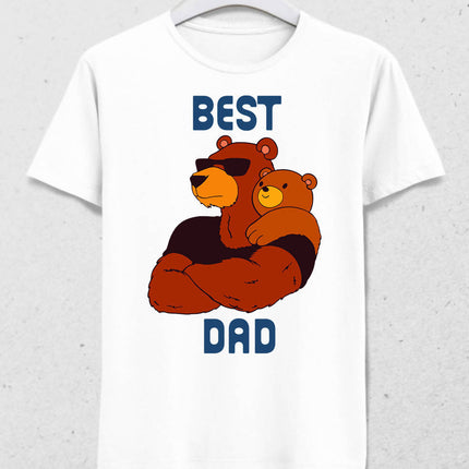 Best Dad Erkek Beyaz Tişört - basmatik.com