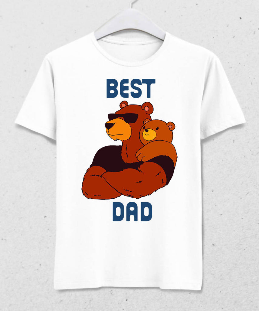 Best Dad Erkek Beyaz Tişört - basmatik.com