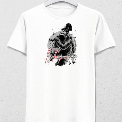 I Make Space Music Astronot Müzik Temalı T-shirt