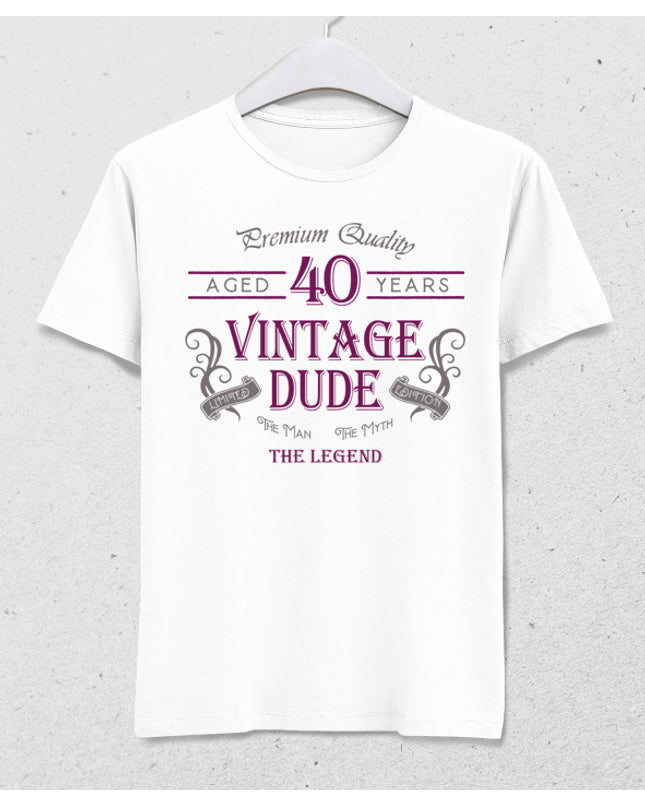 Dude doğum günü beyaz tişört - basmatik.com