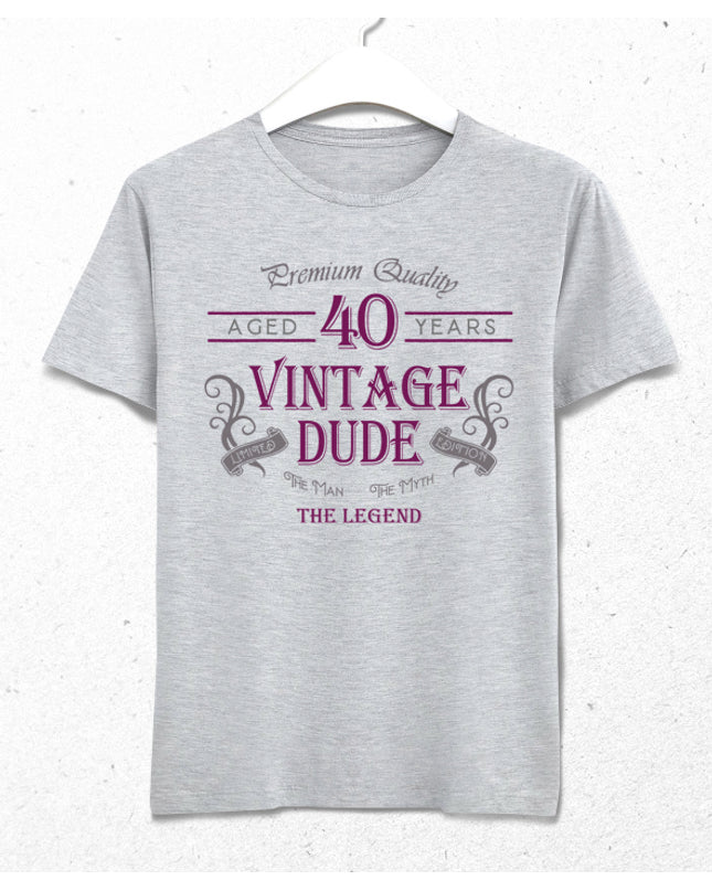 Dude doğum günü gri tişört - basmatik.com