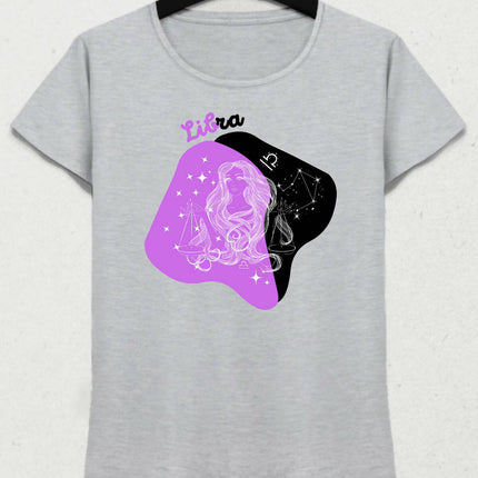 Terazi Burcu - Libra Minimalist Renkli Tasarım Kadın T-Shirt
