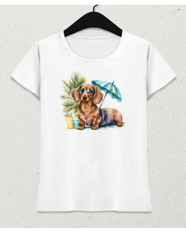 Köpekler Yaz Temalı T-shirt 7