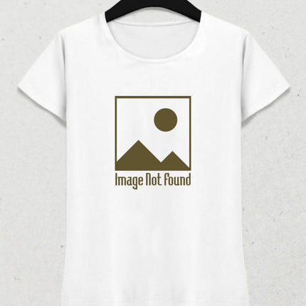 Image Not Found Temalı Kadın Beyaz Tişört - basmatik.com