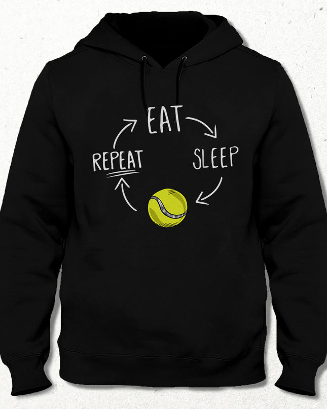 Eat sleep tennis repeat kapşonlu - basmatik.com