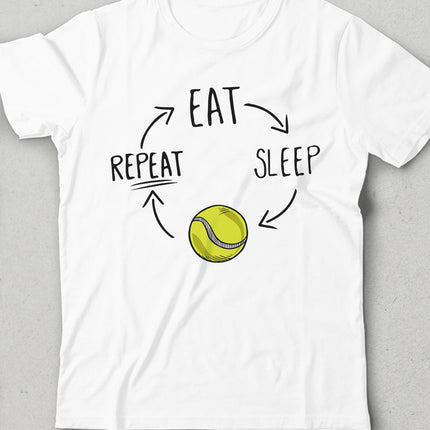 Eat sleep tenis repeat çocuk tişört - basmatik.com