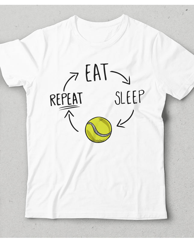 Eat sleep tenis repeat çocuk tişört - basmatik.com