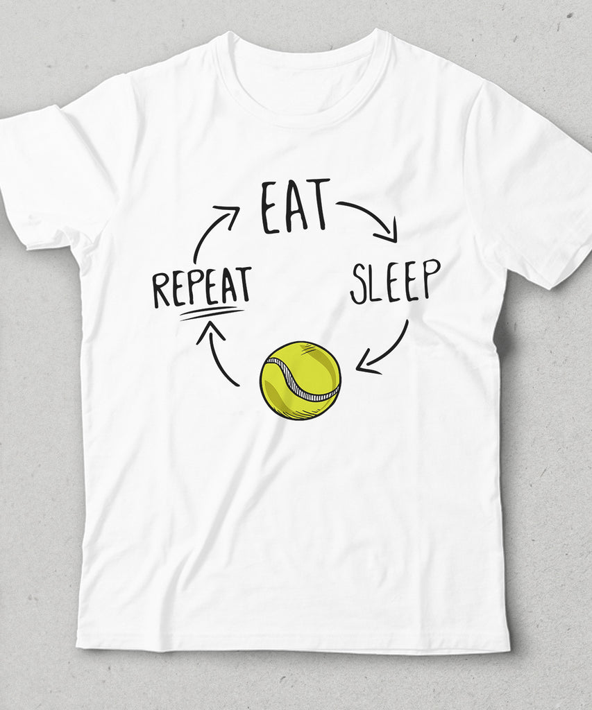 Eat sleep tenis repeat çocuk tişört - basmatik.com