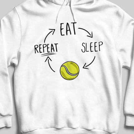 Eat sleep tennis repeat kapşonlu - basmatik.com