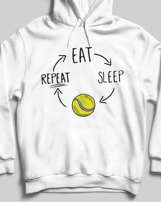 Eat sleep tennis repeat kapşonlu - basmatik.com