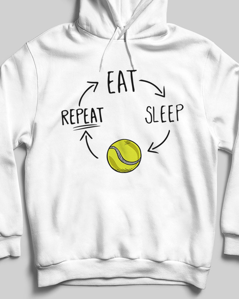 Eat sleep tennis repeat kapşonlu - basmatik.com
