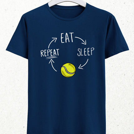 Eat sleep tennis repeat erkek tişört - basmatik.com