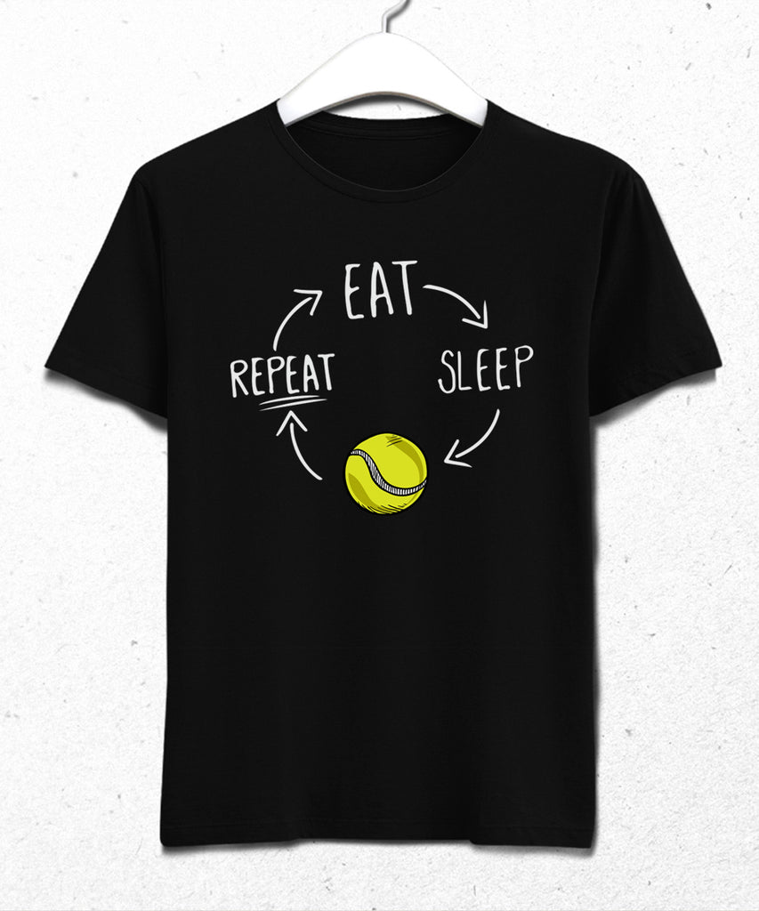 Eat sleep tennis repeat erkek tişört - basmatik.com
