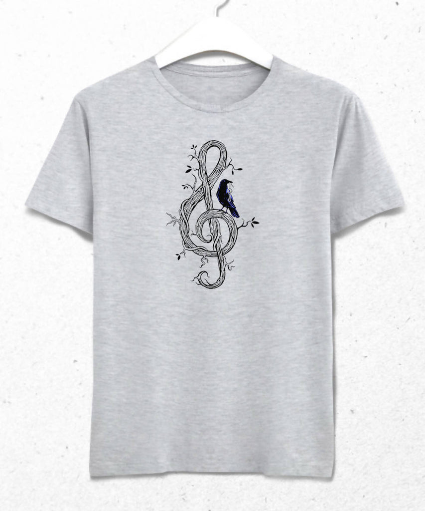 Left Key Men's Gray T-Shirt