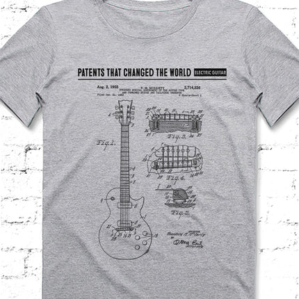 Electric Guitar gri Erkek tshirt - basmatik.com