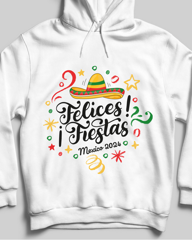 Felices Fiestas Mexico Beyaz Sweatshirt