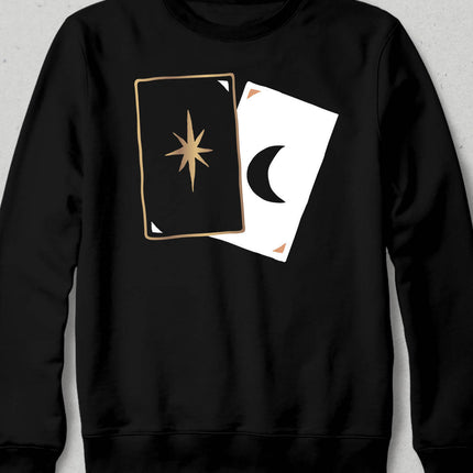Tarot Falı Siyah Sweatshirt - basmatik.com