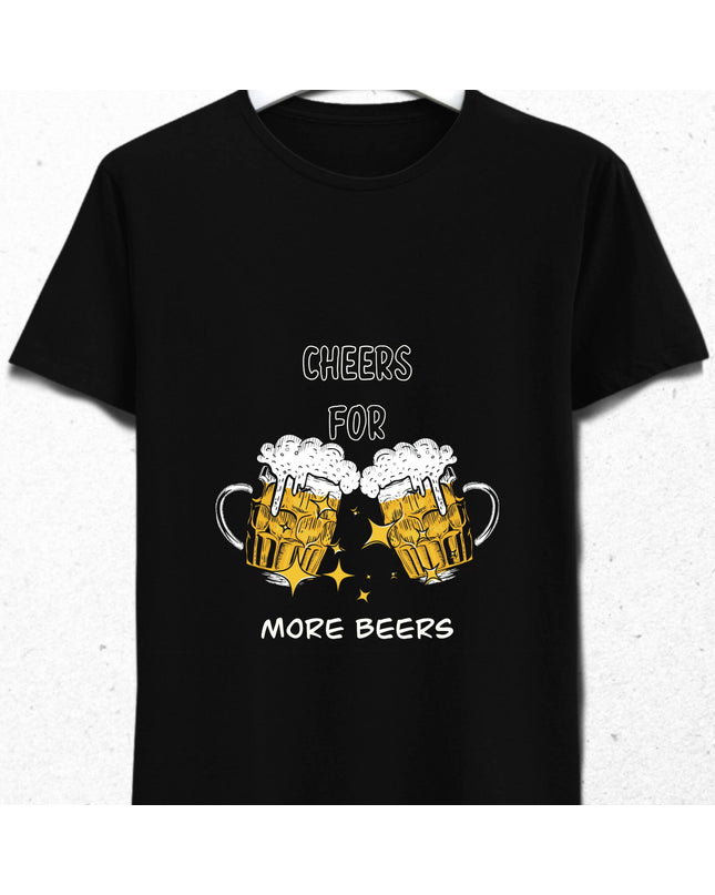 Cheers for More Beers Erkek Siyah Tişört