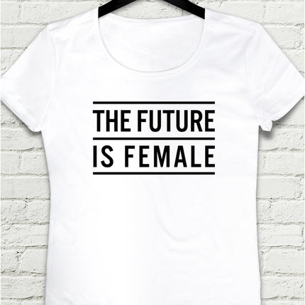 The Future is famele beyaz tişört - basmatik.com
