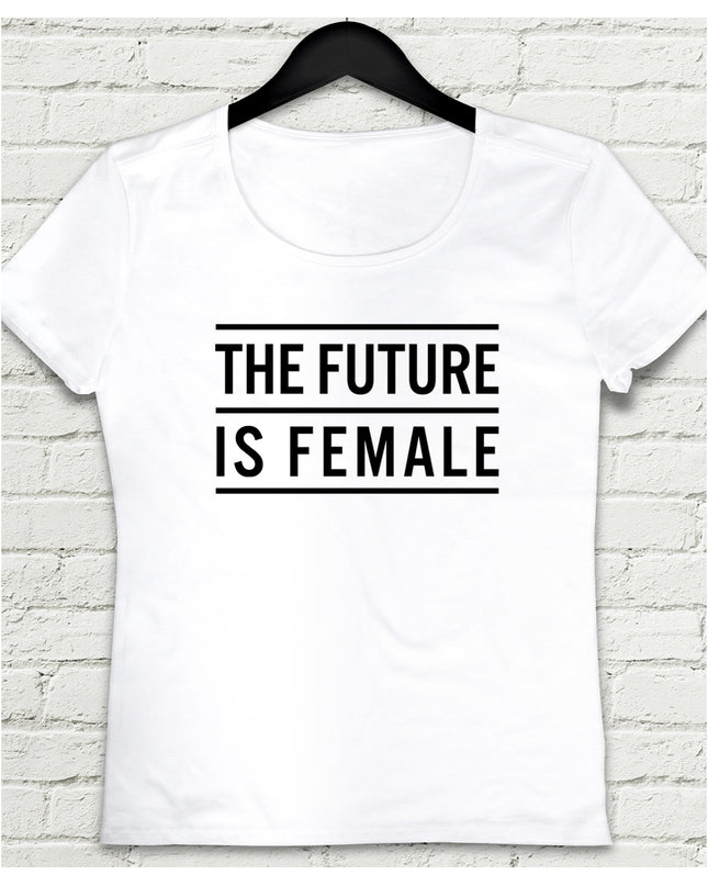 The Future is famele beyaz tişört - basmatik.com