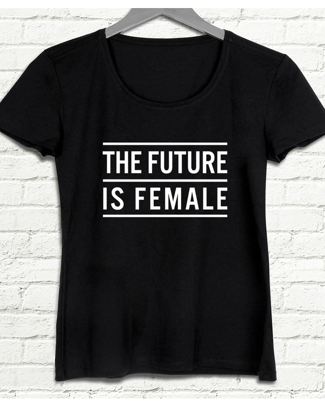 The Future is famele siyah tişört - basmatik.com