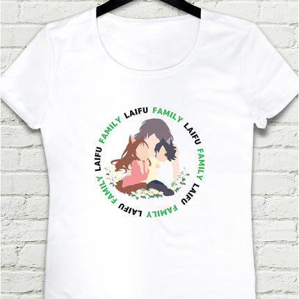 Family Beyaz Kadın T-Shirt - basmatik.com