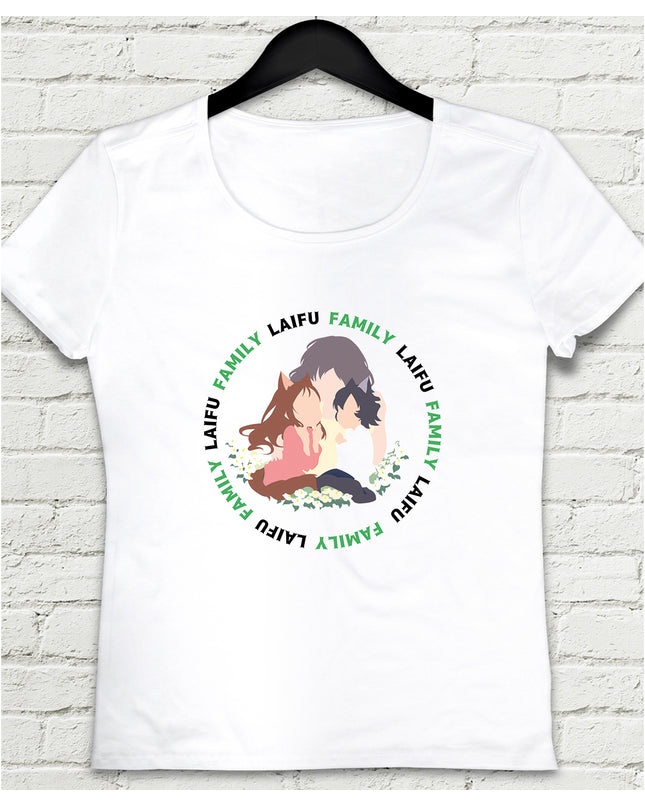 Family Beyaz Kadın T-Shirt - basmatik.com
