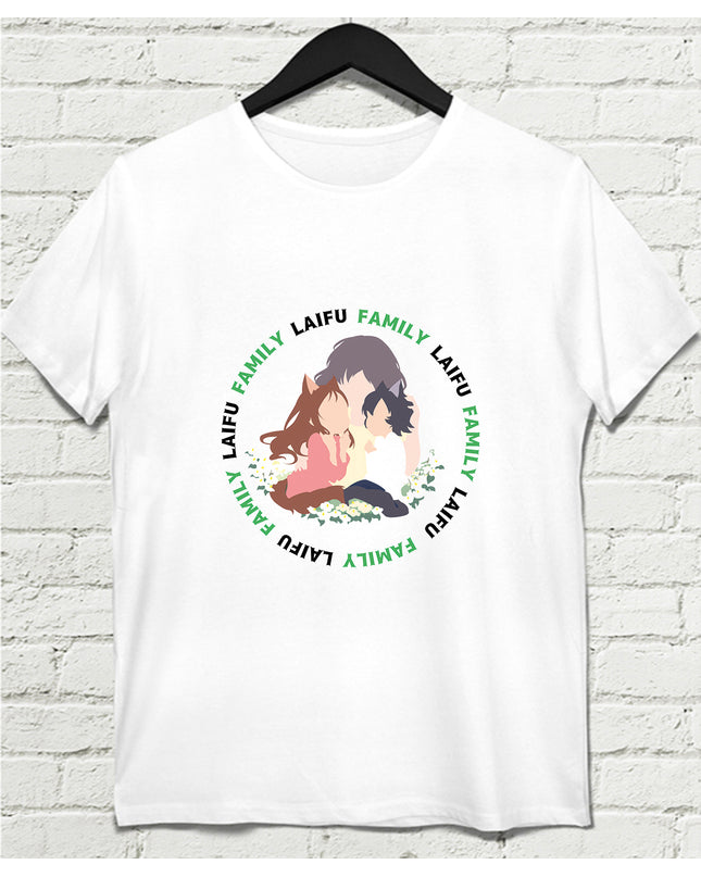 Family Beyaz Erkek Tshirt - basmatik.com