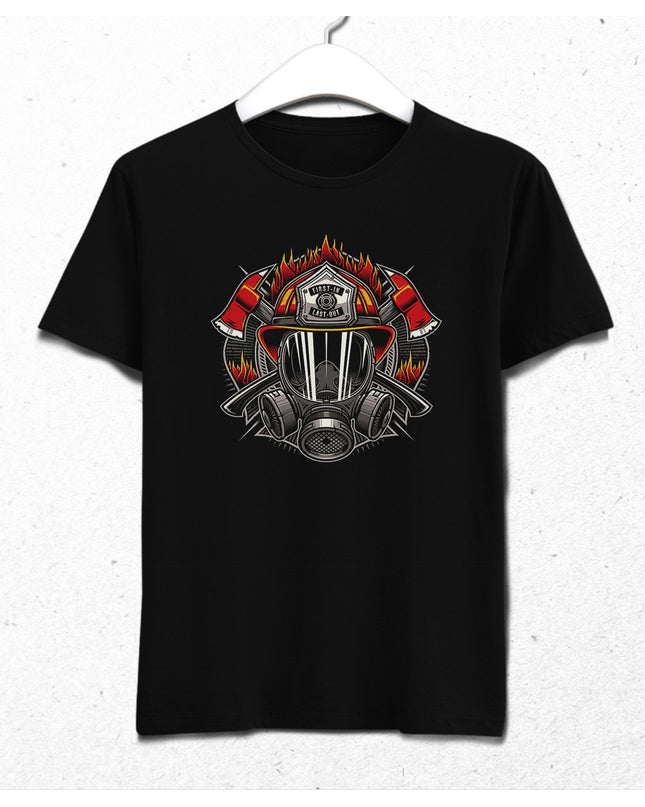 first in last out firefighter tshirt