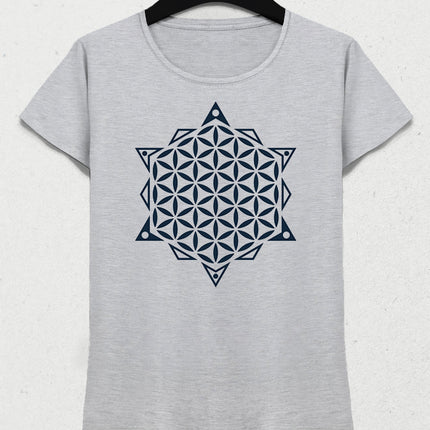 Flower of Life, Sacred Geometry kadın tişört - basmatik.com