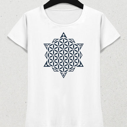 Flower of Life, Sacred Geometry kadın tişört - basmatik.com