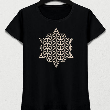 Flower of Life, Sacred Geometry kadın tişört - basmatik.com