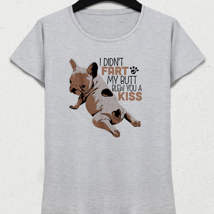 French bulldog kiss kadın tişört - basmatik.com