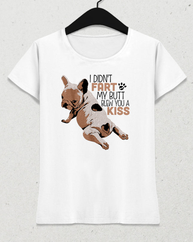 French bulldog kiss kadın tişört - basmatik.com