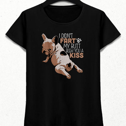 French bulldog kiss kadın tişört - basmatik.com