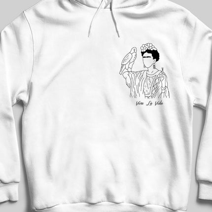 Frida Beyaz Kapşonlu - basmatik.com