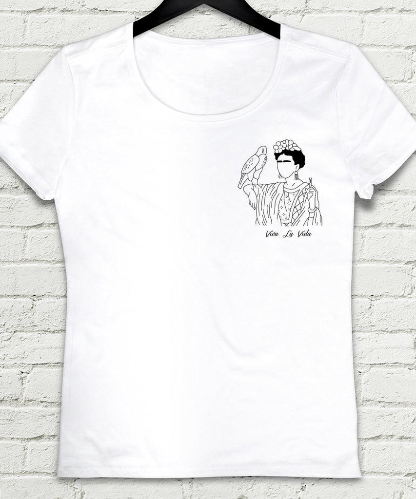 Frida Beyaz Tişört - basmatik.com