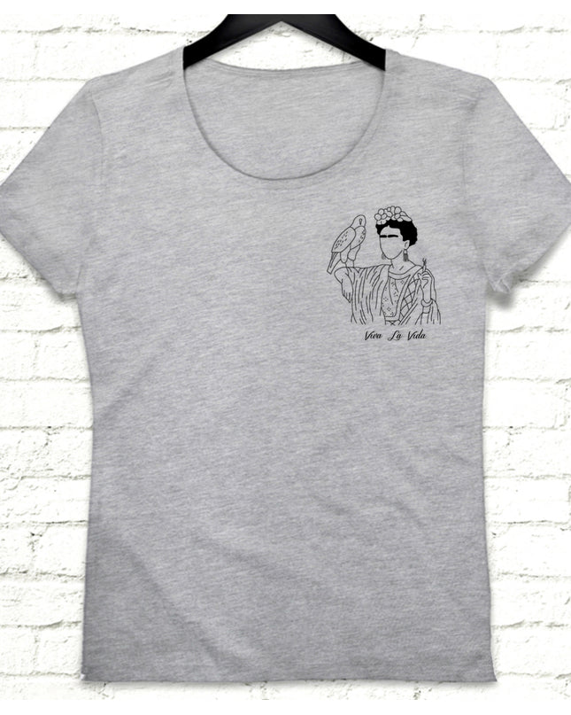 Frida Gri Tişört - basmatik.com