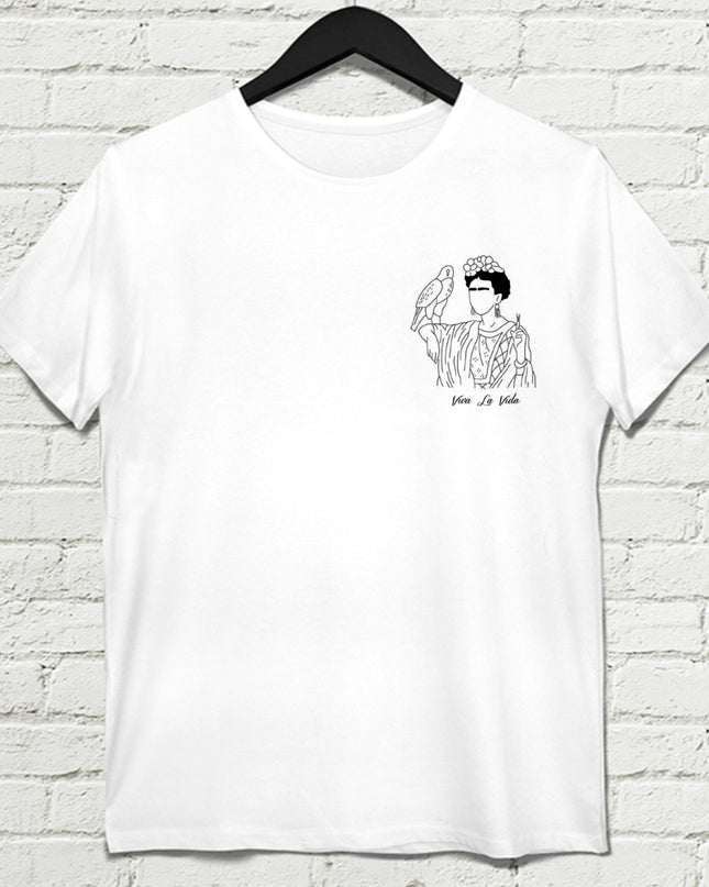 Frida Beyaz Tişört - basmatik.com