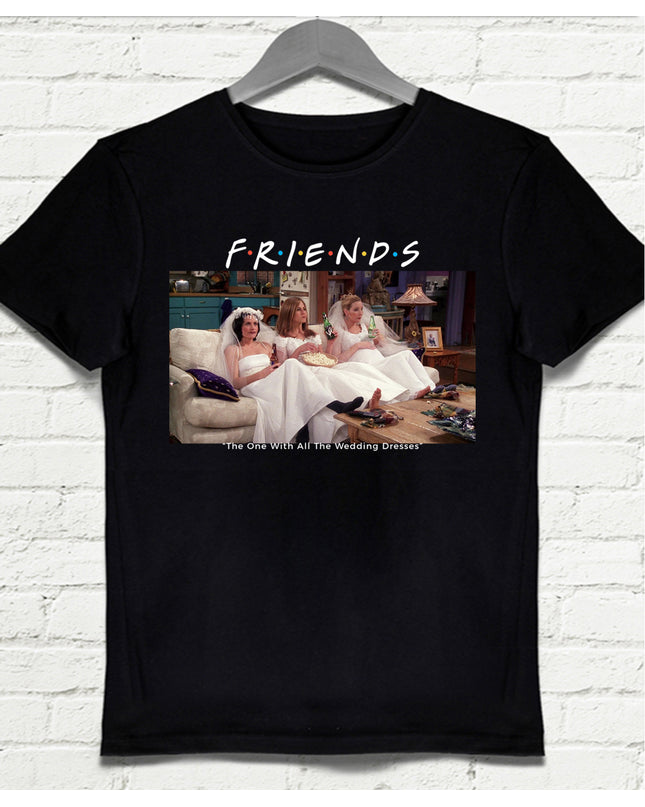 Friends Siyah Tişört - basmatik.com