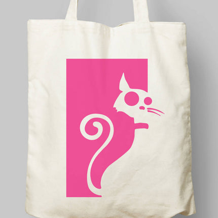 Pembe Kedi Çanta - basmatik.com