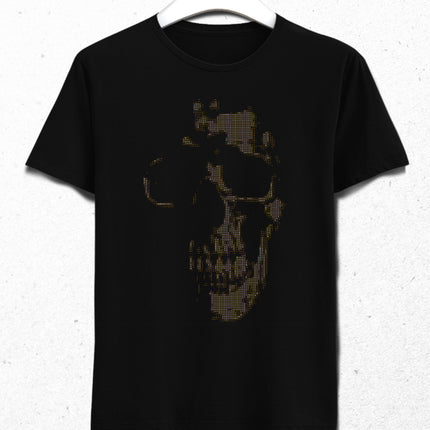 Gold skull tişört - basmatik.com