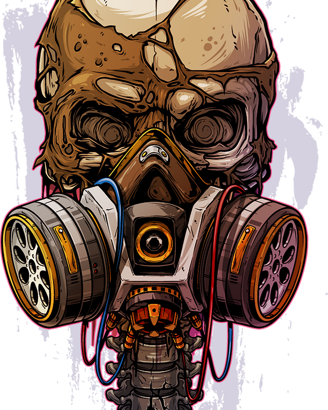 Skull with Gasmask