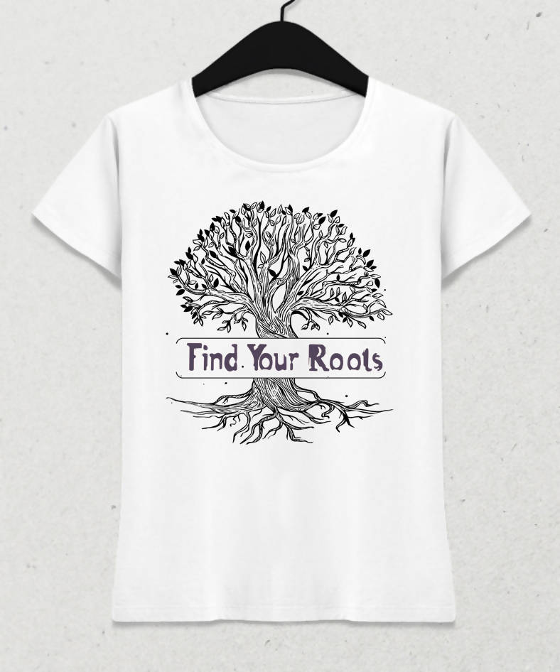 Find Your Roots Kadın Beyaz Tişört - basmatik.com