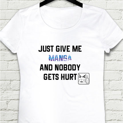 Give Me Manga Beyaz Kadın T-Shirt - basmatik.com